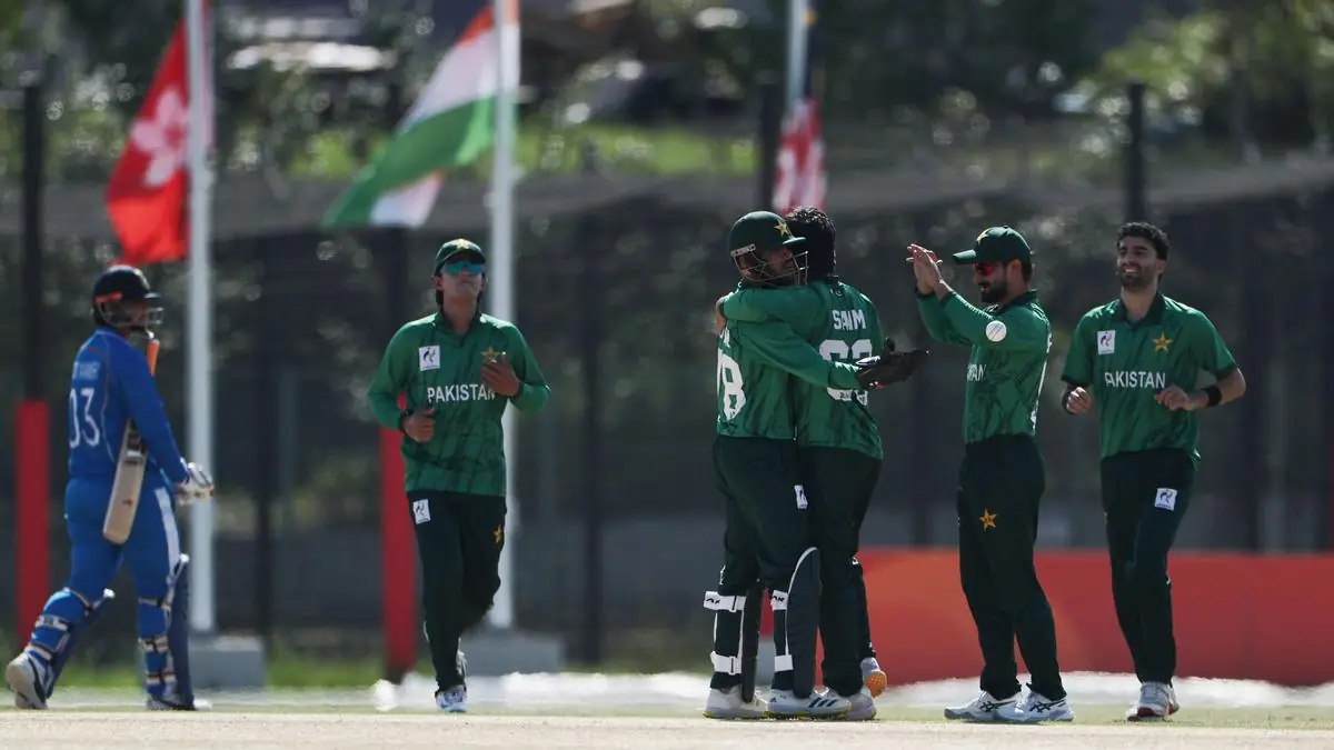 Asian Games 2026: Saim Ayub celebrates by giving ‘rocking baby’ send-off to Vaibhav Sooryavanshi in India vs P